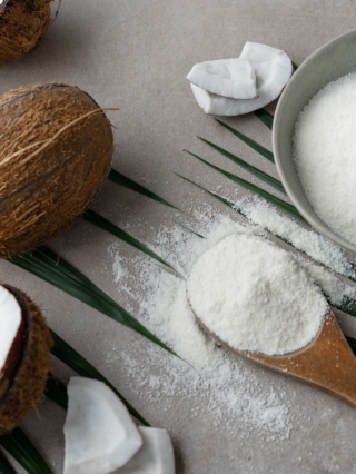 image of coconuts and coconut gluten free flour